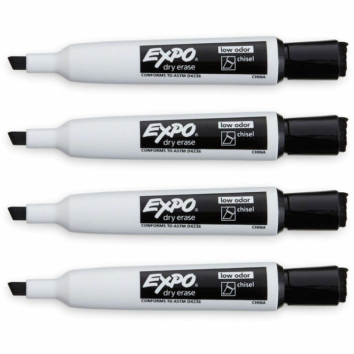 Image of Expo 1944729A Magnetic Dry-erase Marker, Erasable, Black Ink/, 4 / Pack