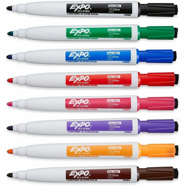 Image of Sharpie 1944748A Eraser Cap Fine Magnetic Dry Erase Markers, Erasable, Assorted Ink/, 8 / Pack
