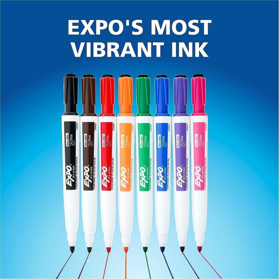 Image of Sharpie 1944748A Eraser Cap Fine Magnetic Dry Erase Markers, Erasable, Assorted Ink/, 8 / Pack
