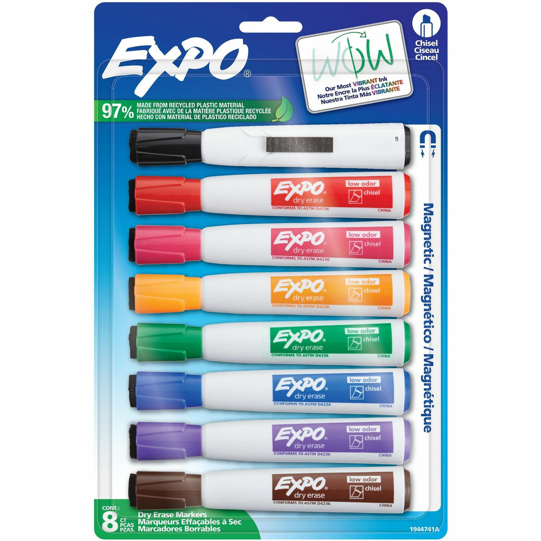 Image of Sharpie 1944741A Magnetic Dry-erase Marker, Erasable, Assorted Ink/, 8 / Pack
