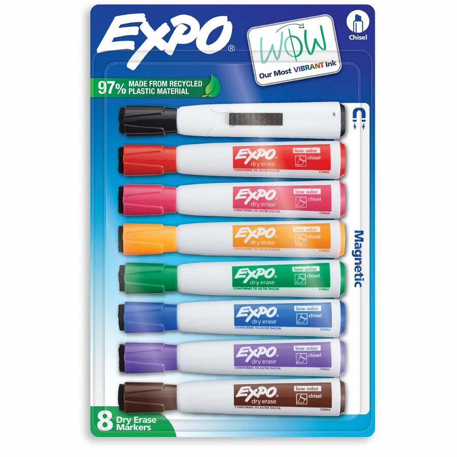 Image of Sharpie 1944741A Magnetic Dry-erase Marker, Erasable, Assorted Ink/, 8 / Pack