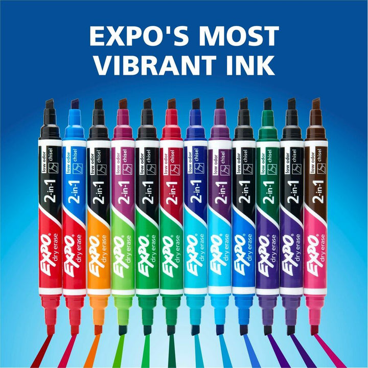 Image of Expo 1944655A 2-in-1 Dry Erase Markers, Erasable, Assorted Ink/, 4 / Pack