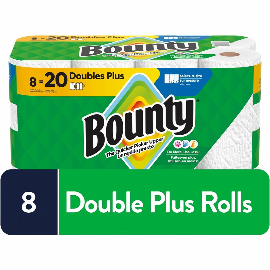 Image of Bounty 19274 Select-A-Size Paper Towels, 2 Ply, Diamond Texture, Green, PaperRoll, 103/Roll, 8 / Carton