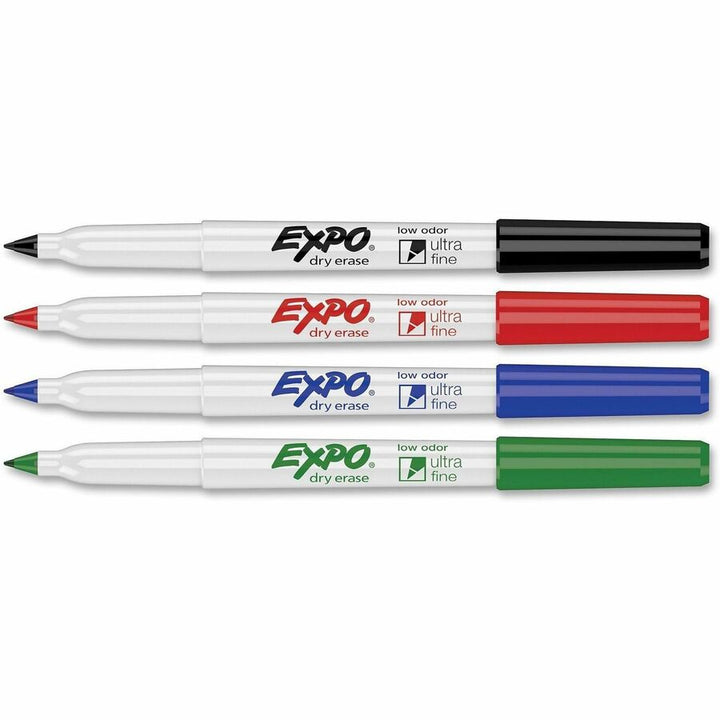 Image of Expo 1871133A Low Odour Dry Erase Markers Ultra Fine Assorted Colours 4/pkg, Erasable, Assorted Ink, Alcohol Based/, 4 / Set