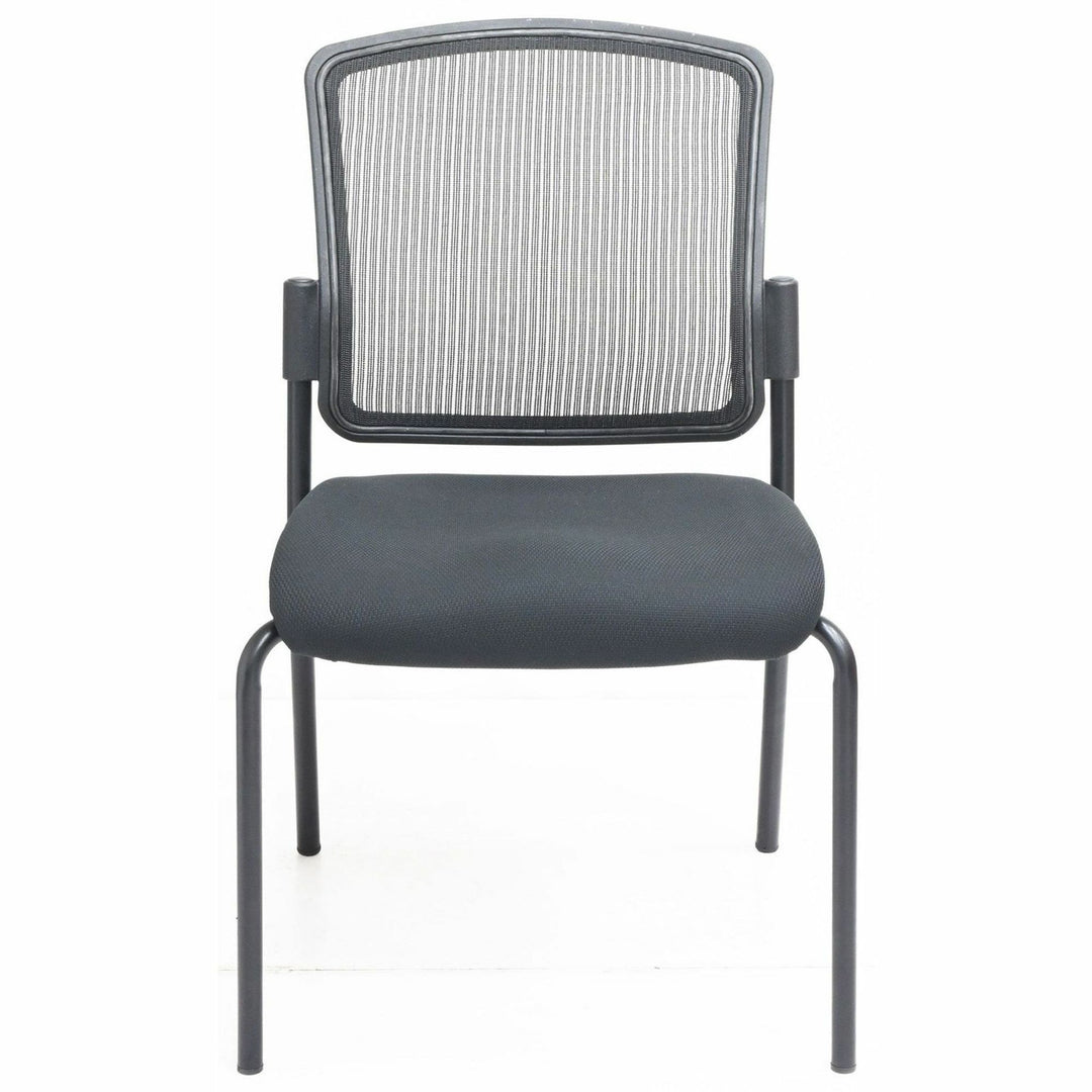 Image of Lorell 23102 Mesh Back Guest Chair, Mesh Back Material, Black Frame Color, Steel Frame Material, Black, 1 Each