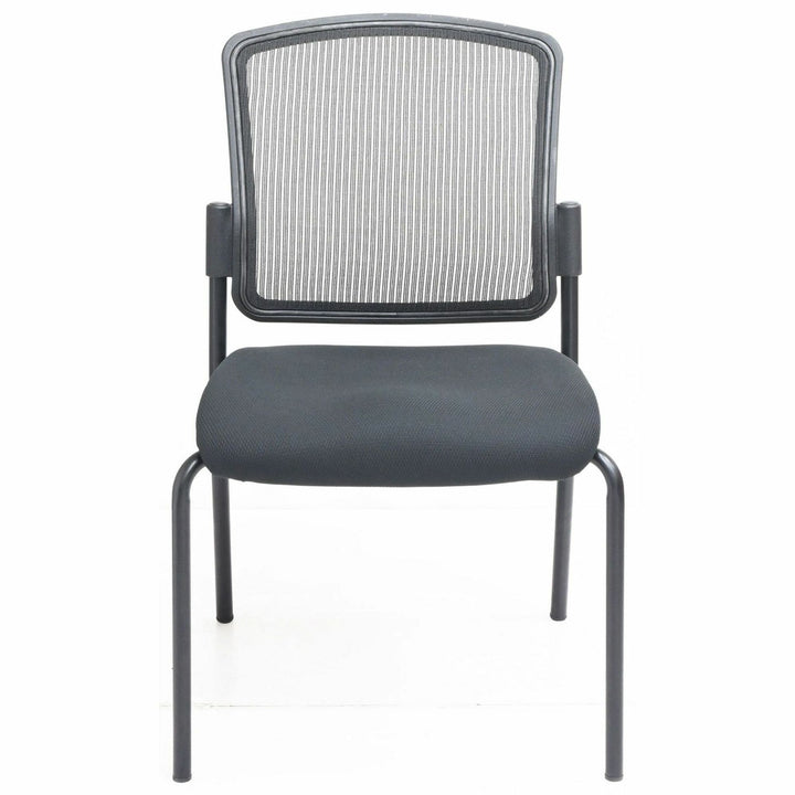 Image of Lorell 23102 Mesh Back Guest Chair, Mesh Back Material, Black Frame Color, Steel Frame Material, Black, 1 Each