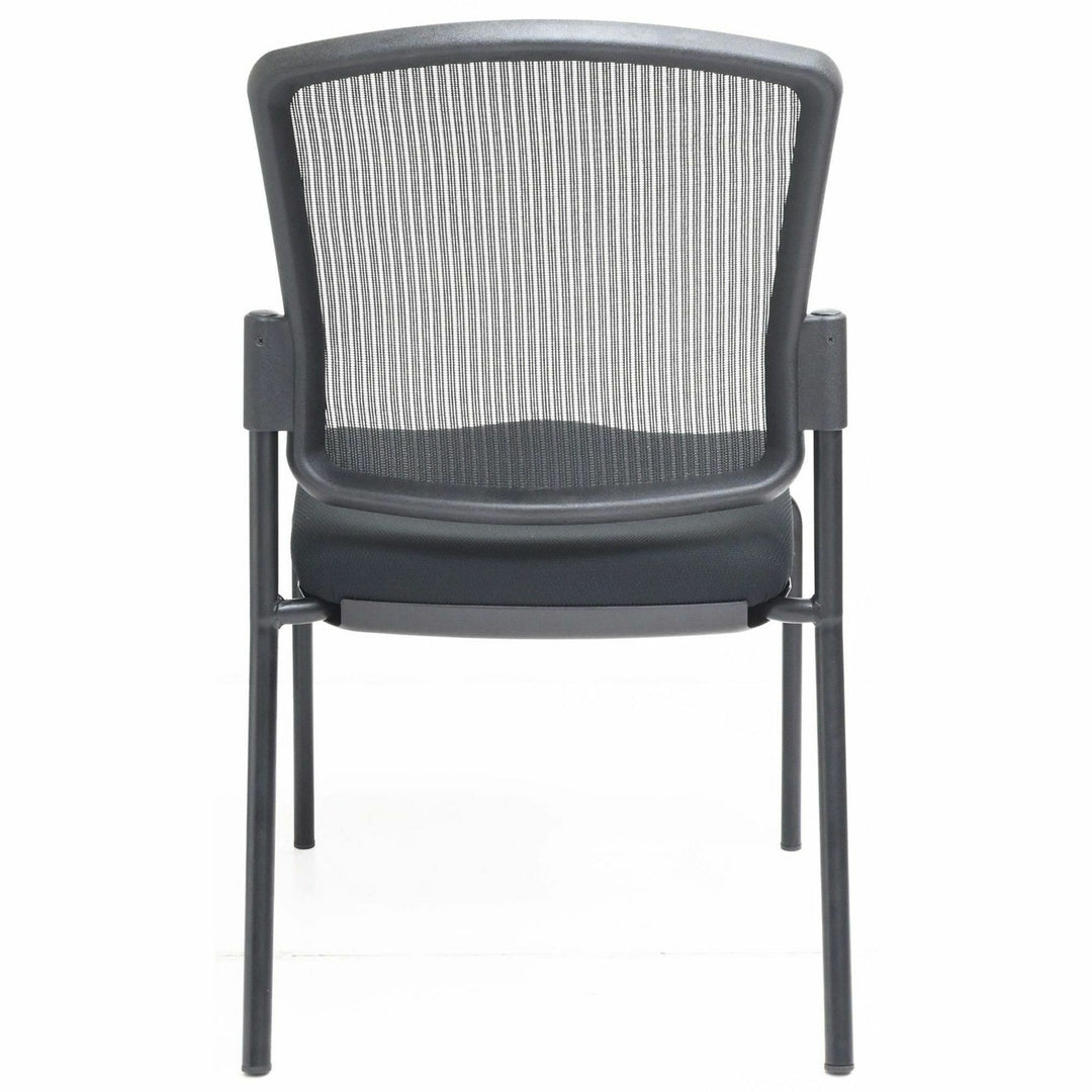 Image of Lorell 23102 Mesh Back Guest Chair, Mesh Back Material, Black Frame Color, Steel Frame Material, Black, 1 Each
