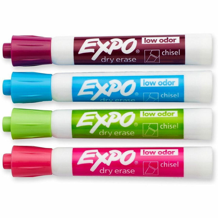 Image of Expo 81029A Dry Erase Markers, Erasable, Assorted Ink, Dry, 4 / Pack