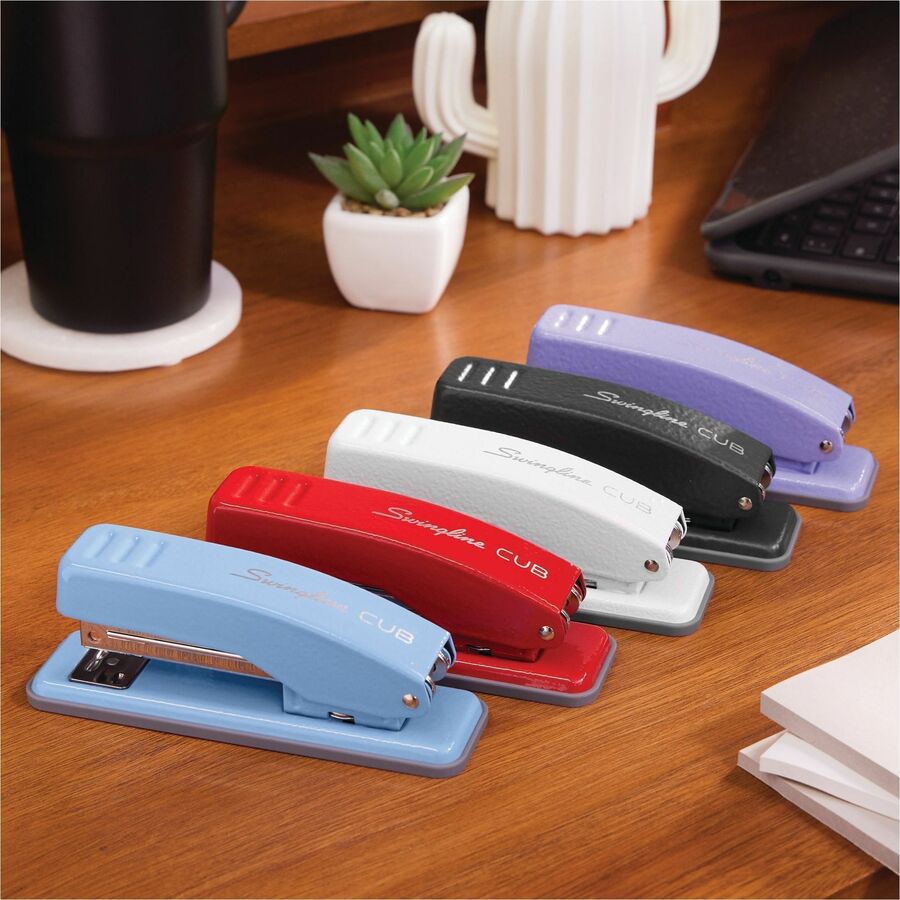 Image of Swingline® Cub Compact Metal Stapler, 20 Sheet Capacity, Arctic White