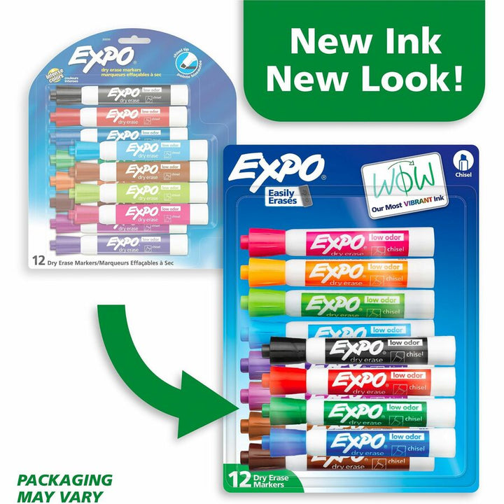 Image of Expo 80699A Dry Erase Markers, Erasable, Assorted Ink, Dry, 12 / Set