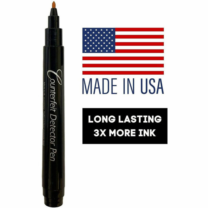 Image of Dri-Mark® Counterfeit Bill Detector Marker Pen, 3 x 7.25 x 0.6, Black, 50/Pack