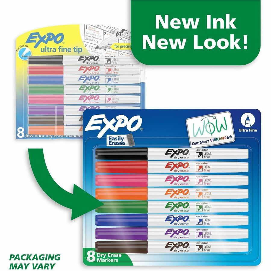 Image of Expo 1884309A Dry Erase Markers, Erasable, Assorted Ink, 8 / Set