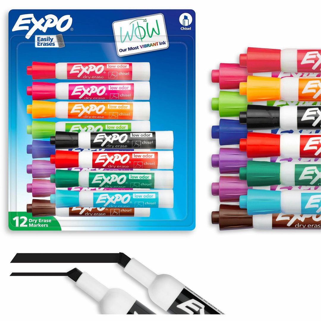 Image of Expo 1927525A Dry Erase Marker, Erasable, Assorted Ink, 12 / Pack