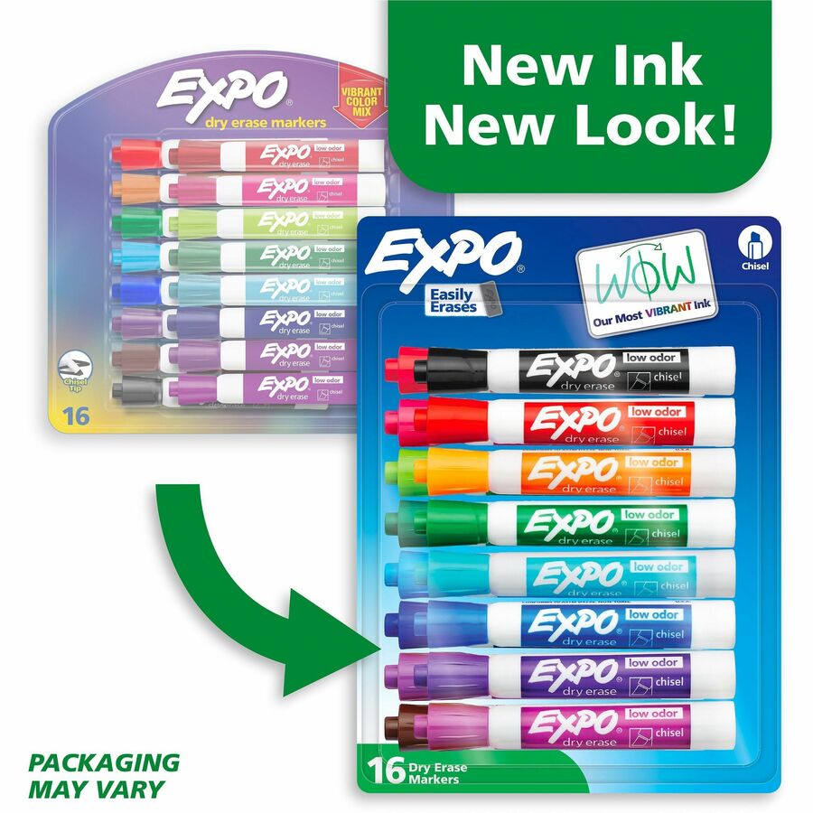 Image of Expo 1927526A Dry Erase Marker, Erasable, Assorted Ink, 16 / Pack