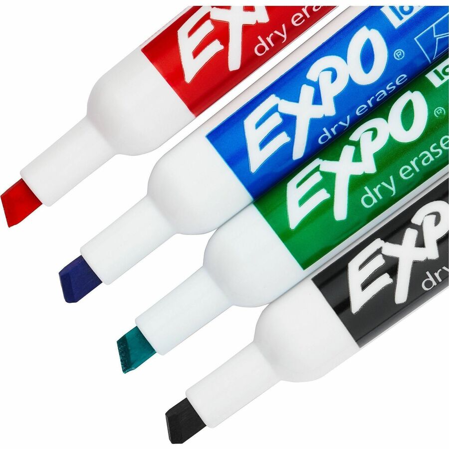 Image of Expo 80174A Dry Erase Markers, Erasable, Assorted Ink, Dry, 4 / Set
