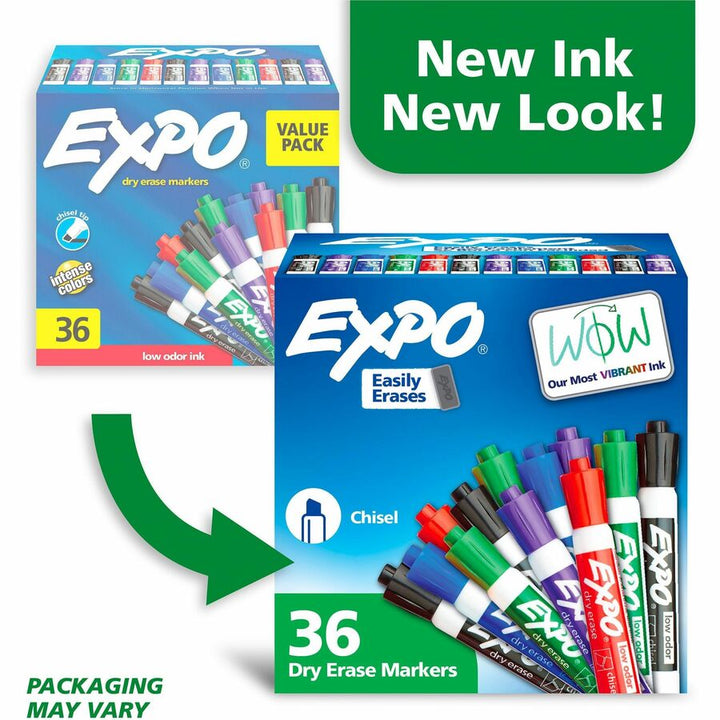 Image of Expo 1921061A Dry Erase Markers, Erasable, Assorted Ink, 36 / Pack