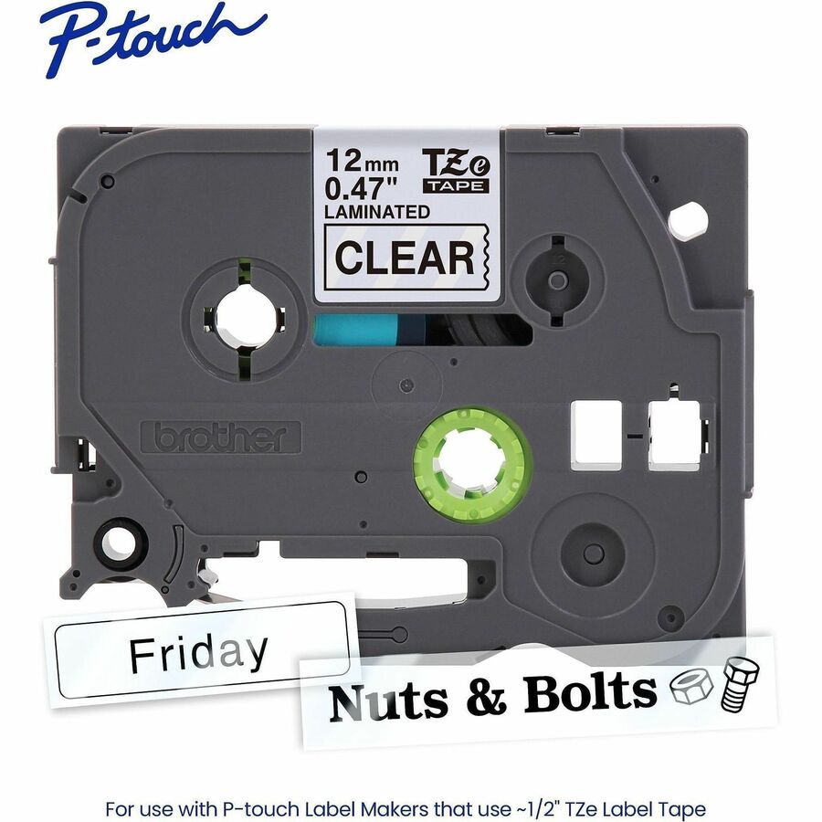 Image of P-touch TZE131G Laminated Tape for Label Marker