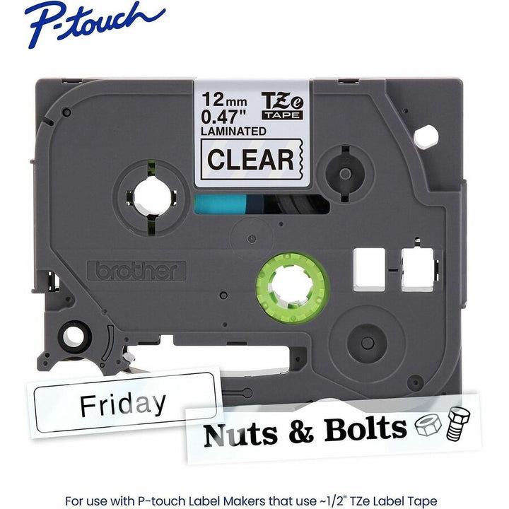 Image of P-touch TZE131G Laminated Tape for Label Marker