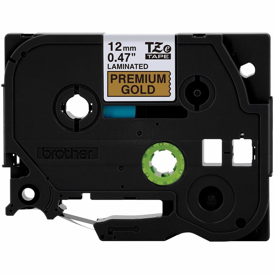 Image of Brother TZEPR831G P-touch Tze Label Tape, 15/32" Width, Glitter Gold, Laminated, Water Resistant, 1 Each