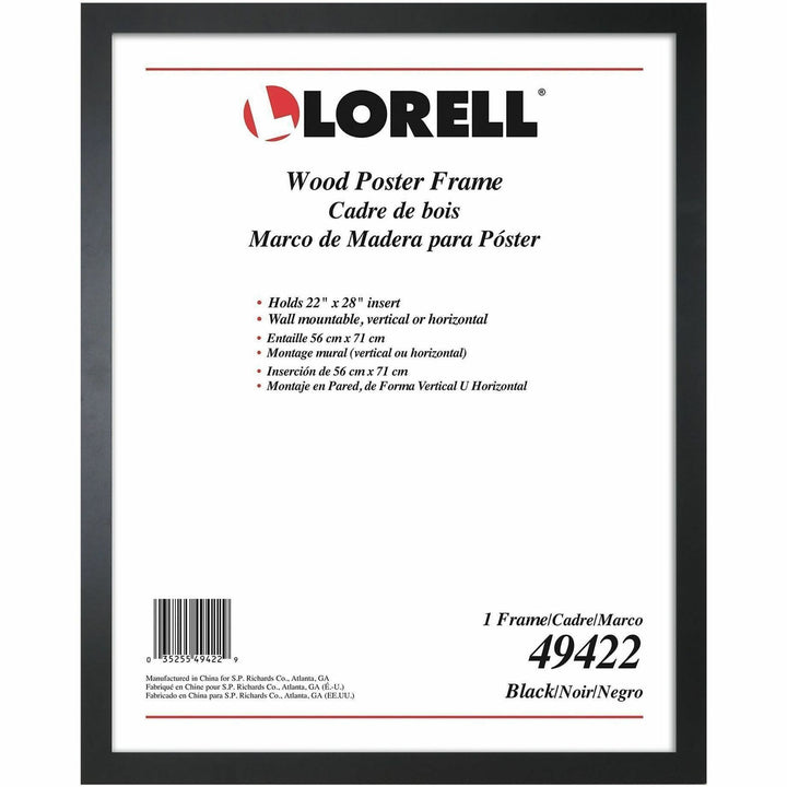 Image of Lorell Frame f/Posters,Vertical/Horizontal,Wood,22"x28",Black