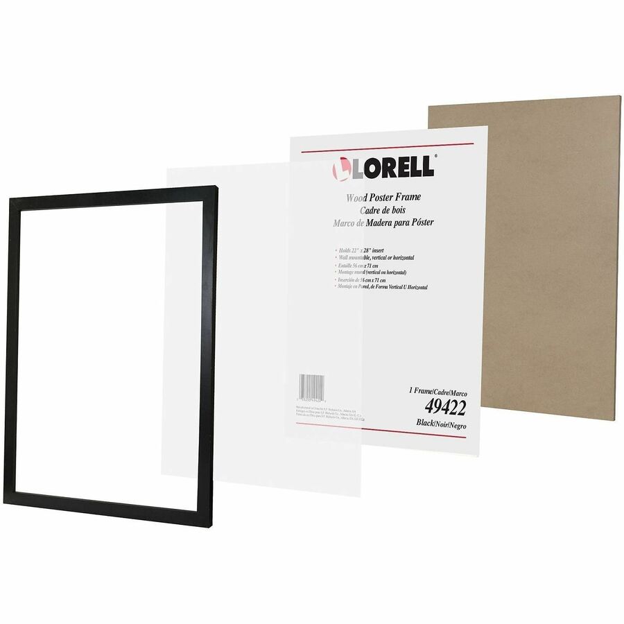 Image of Lorell Frame f/Posters,Vertical/Horizontal,Wood,22"x28",Black