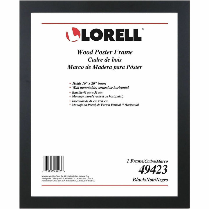 Image of Lorell Frame f/Posters,Vertical/Horizontal,Wood,16"x20",Black