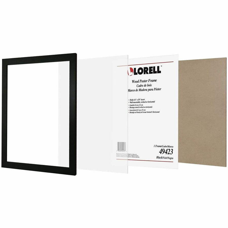 Image of Lorell Frame f/Posters,Vertical/Horizontal,Wood,16"x20",Black
