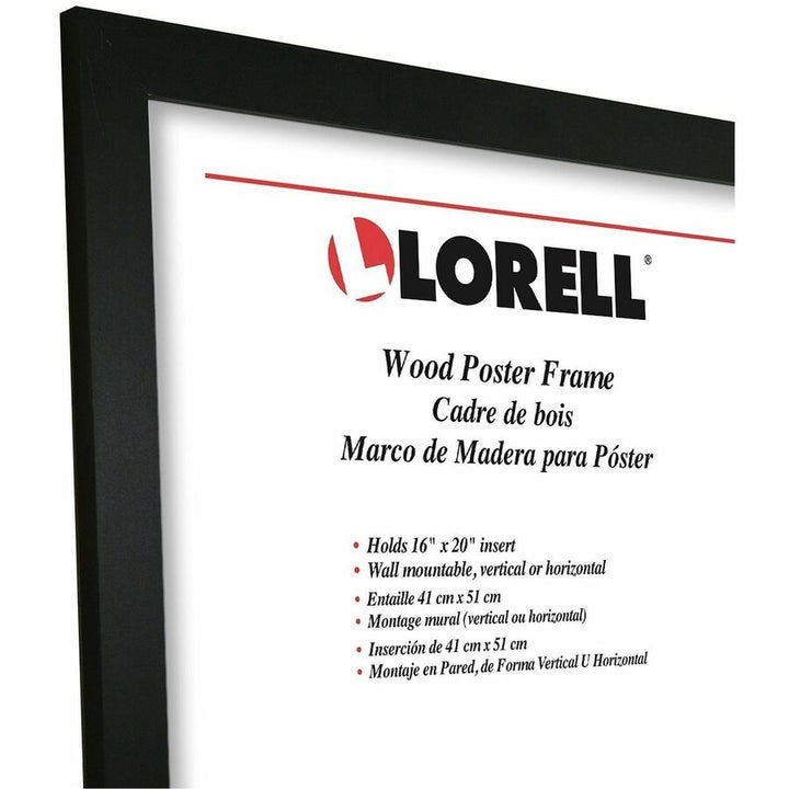 Image of Lorell Frame f/Posters,Vertical/Horizontal,Wood,16"x20",Black