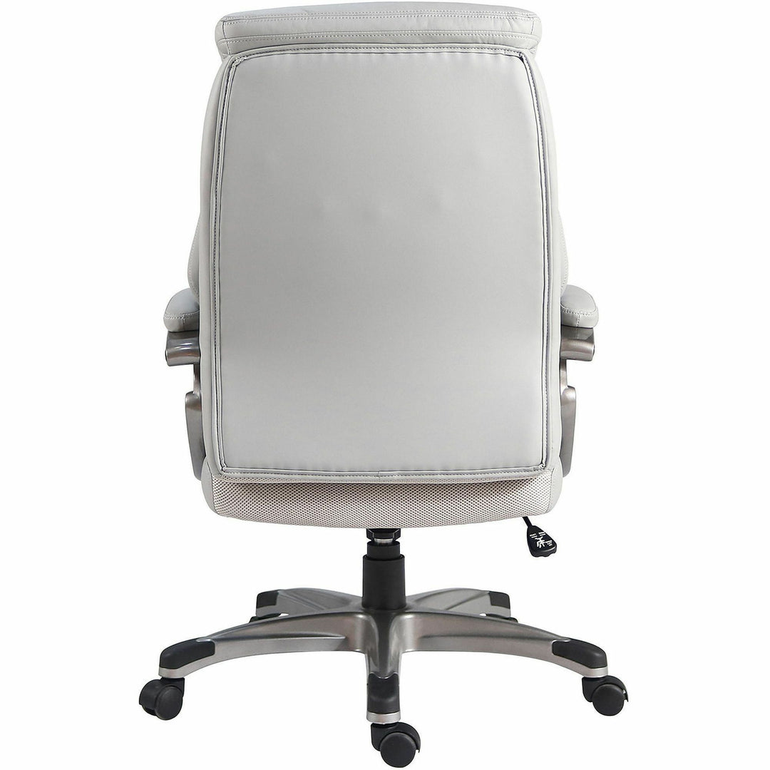 Image of Lorell High-Back Chair,PU,Loop Arms,25.4"x27.4"x41.9"-44.9",Gray