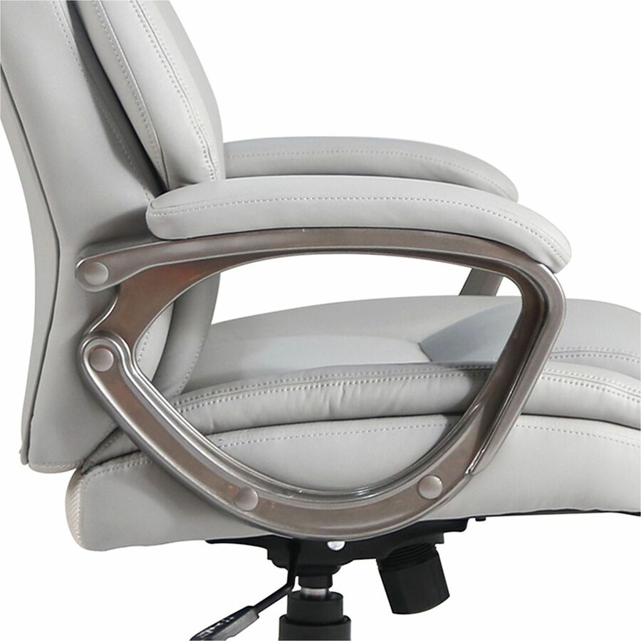 Image of Lorell High-Back Chair,PU,Loop Arms,25.4"x27.4"x41.9"-44.9",Gray