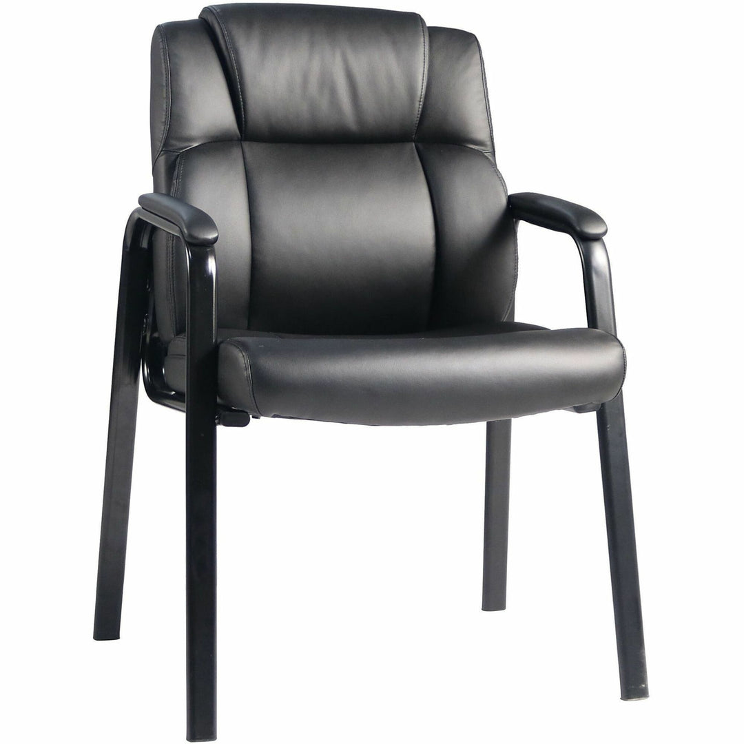 Image of Lorell Guest Chair, PU Vinyl, 25-1/4"x26-1/8"x36-7/8", Black