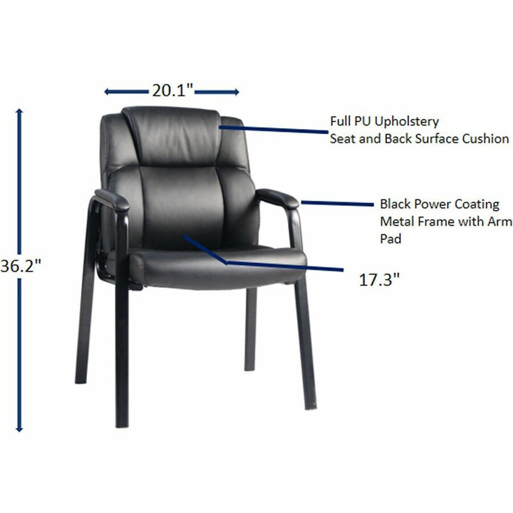 Image of Lorell 59436 Cushioned Low-Back Guest Chair