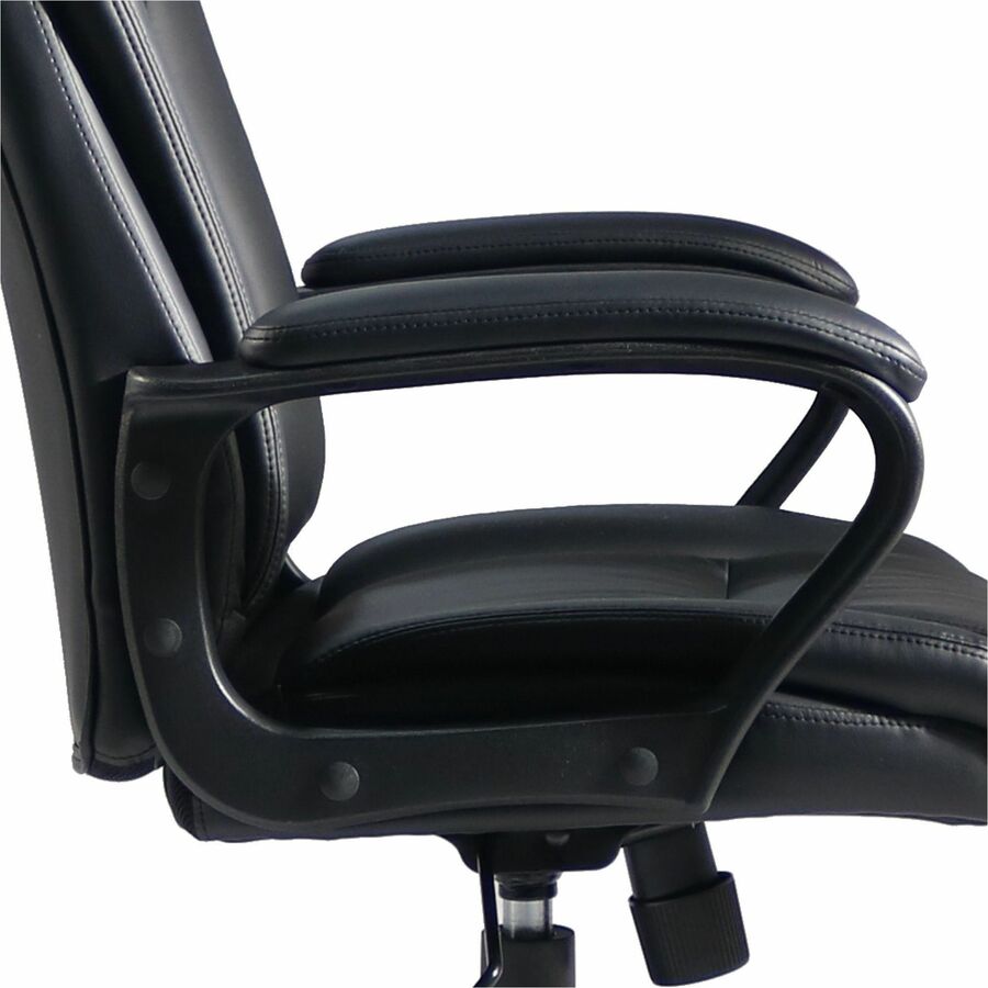 Image of Lorell Chair, PU Leather, 24"Wx26-2/5"Lx38-1/4"H, Black