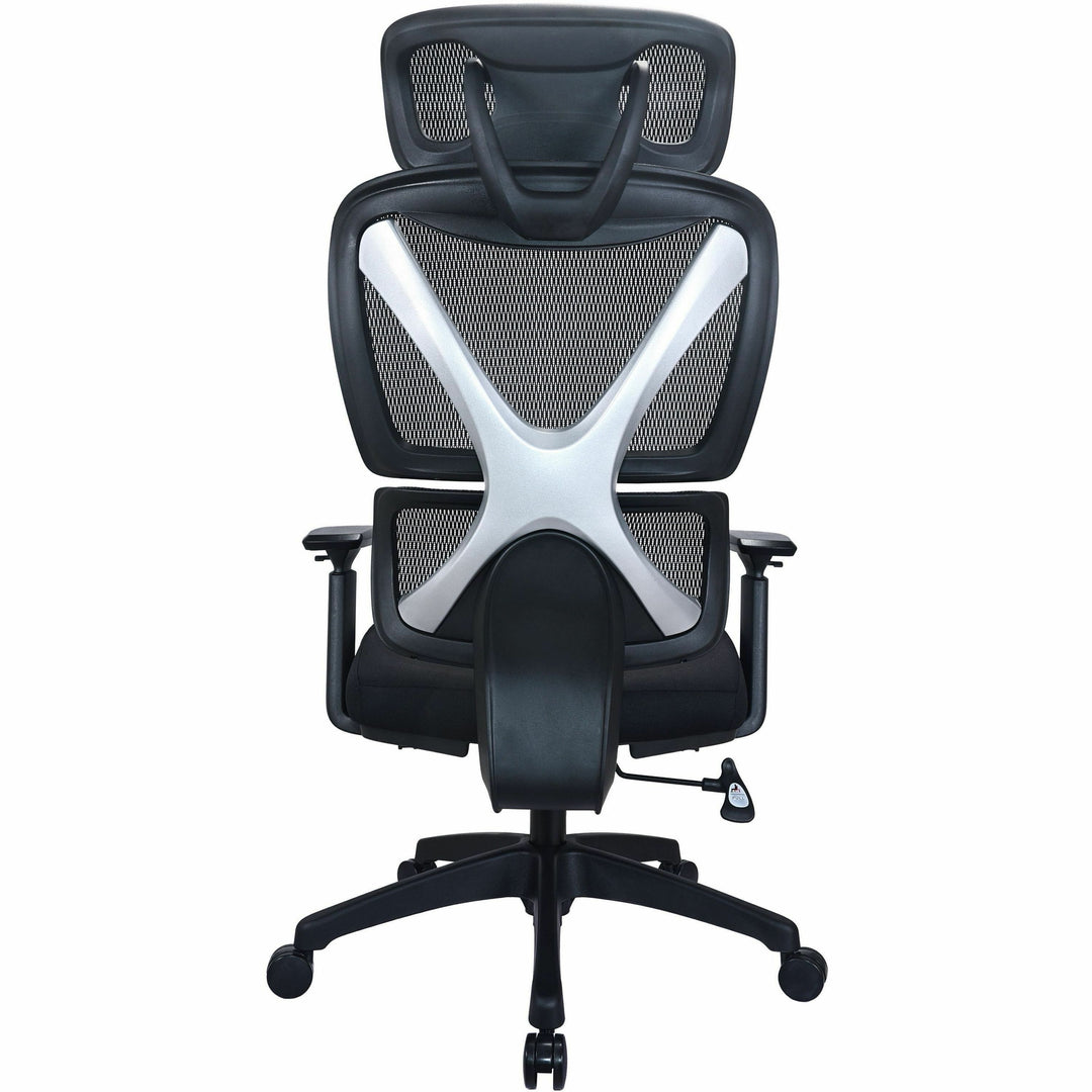 Image of Lorell High-Back Chair,w/Headrest,26.8"x29.5"x45.5''~49.2",BK