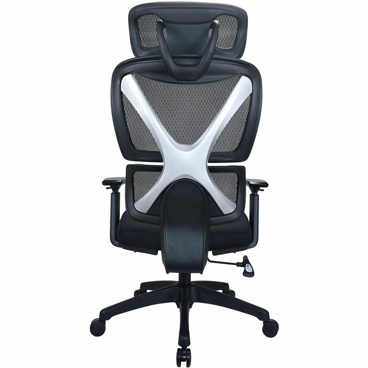 Image of Lorell High-Back Chair,w/Headrest,26.8"x29.5"x45.5''~49.2",BK