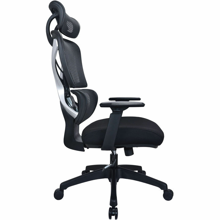 Image of Lorell High-Back Chair,w/Headrest,26.8"x29.5"x45.5''~49.2",BK