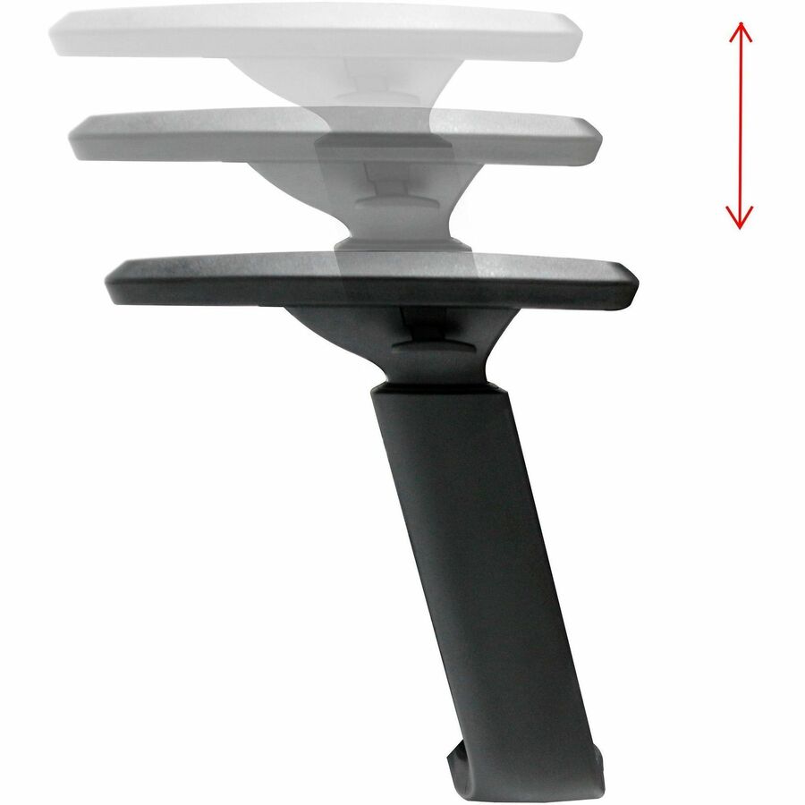 Image of Lorell High-Back Chair,w/Headrest,26.8"x29.5"x45.5''~49.2",BK