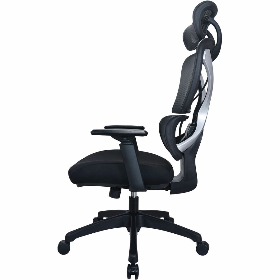 Image of Lorell High-Back Chair,w/Headrest,26.8"x29.5"x45.5''~49.2",BK