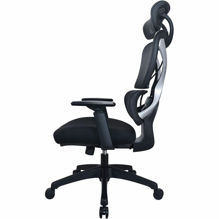 Image of Lorell High-Back Chair,w/Headrest,26.8"x29.5"x45.5''~49.2",BK