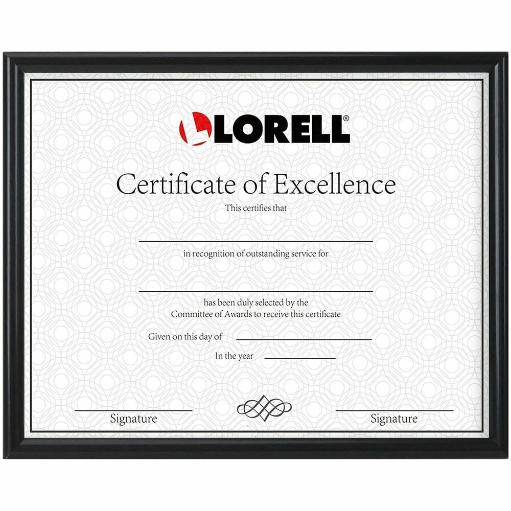 Image of Lorell Frame, Vertical/Horizontal, 8-1/2"x11", Black