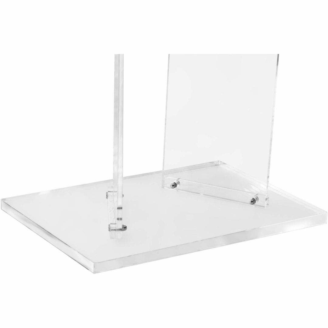 Image of Kantek AP360 Standing Lectern, 2 Legs, 41" H x 23.60" W x 16" Depth, Speaker, Presentation, Assembly Required, Clear, Acrylic, 1 Each