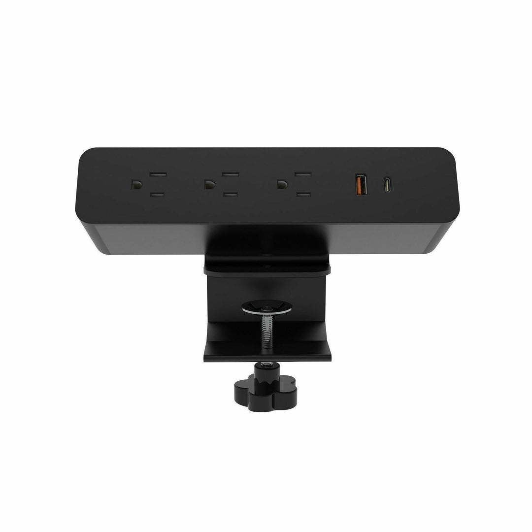 Image of Lorell Power Module,w/2 AC,1 USB-A,1 USB-C,8.66"x2.16"x1.89", BK