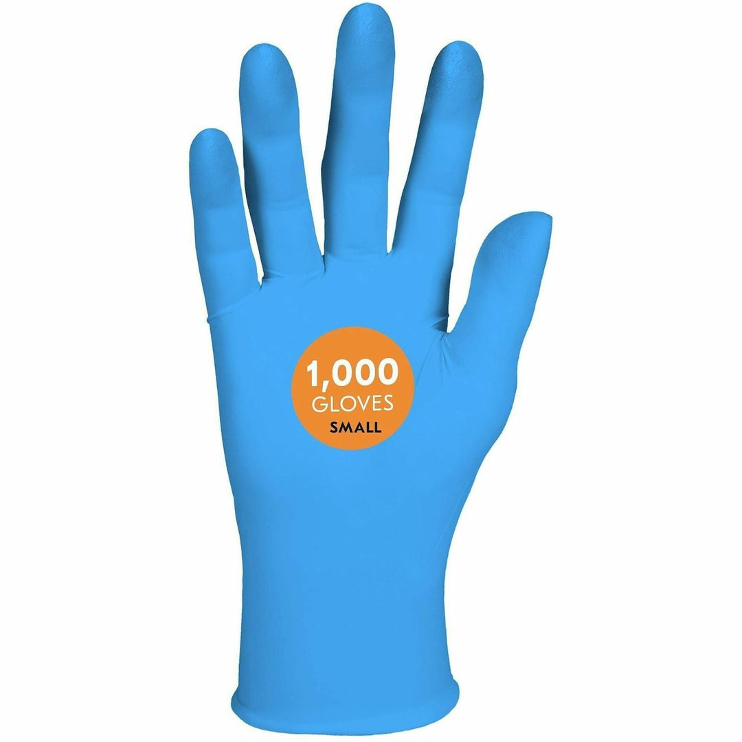 Image of KleenGuard G10 2PRO Nitrile Gloves, Powder-Free, Small, 6 mil Thick, 9.5" Long, Blue, 100/Box, 10 Boxes/Carton