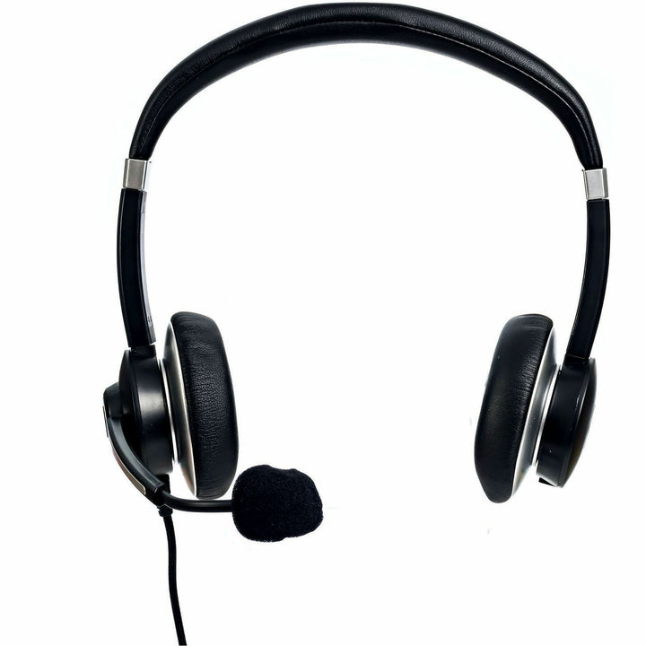 Image of Spracht HSUSB2 Headset, Stereo, USB, Wired, Over-the-head, On-ear, Binaural, Supra-aural, Noise Cancelling Microphone, Black, 1 Each