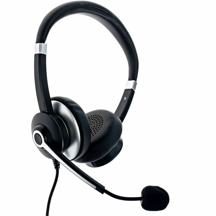 Image of Spracht HSUSB2 Headset, Stereo, USB, Wired, Over-the-head, On-ear, Binaural, Supra-aural, Noise Cancelling Microphone, Black, 1 Each