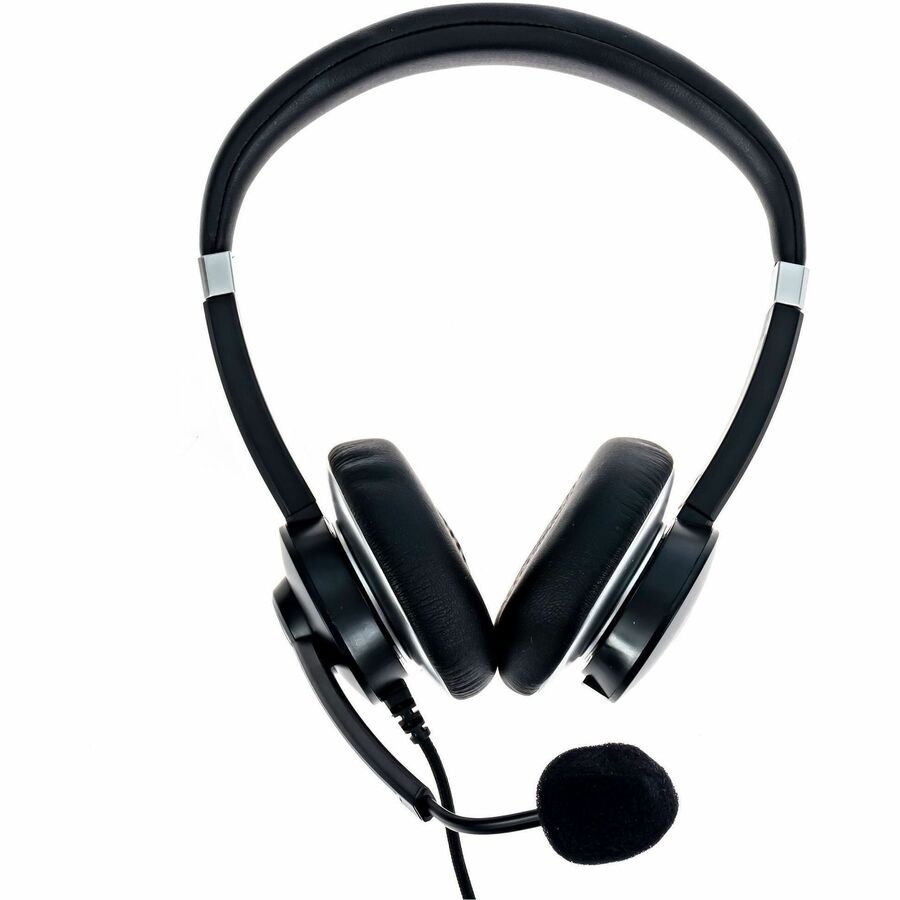 Image of Spracht HSUSB2 Headset, Stereo, USB, Wired, Over-the-head, On-ear, Binaural, Supra-aural, Noise Cancelling Microphone, Black, 1 Each