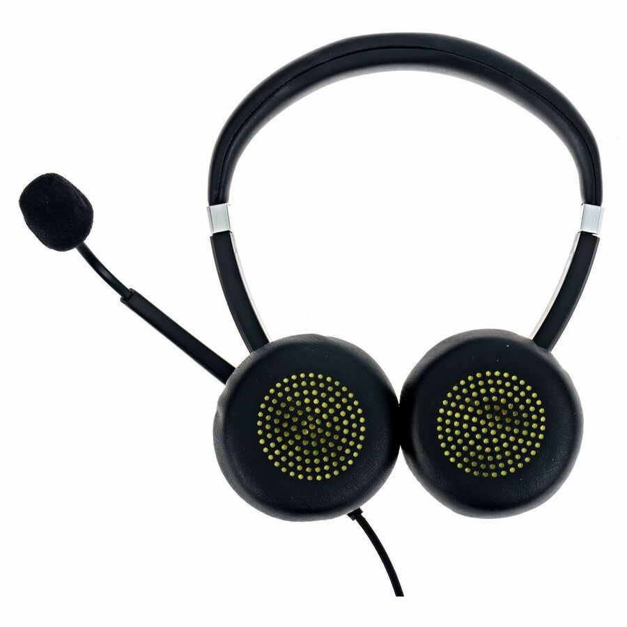 Image of Spracht HSUSB2 Headset, Stereo, USB, Wired, Over-the-head, On-ear, Binaural, Supra-aural, Noise Cancelling Microphone, Black, 1 Each