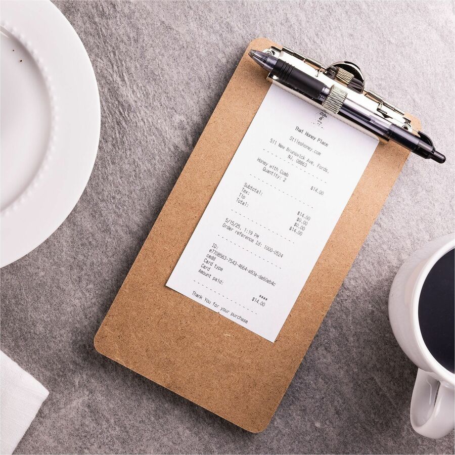 Image of Officemate 83156 Memo/Receipt-Sized Clipboards, Storage for Receipt, Hardboard, Wood, 12 / Carton