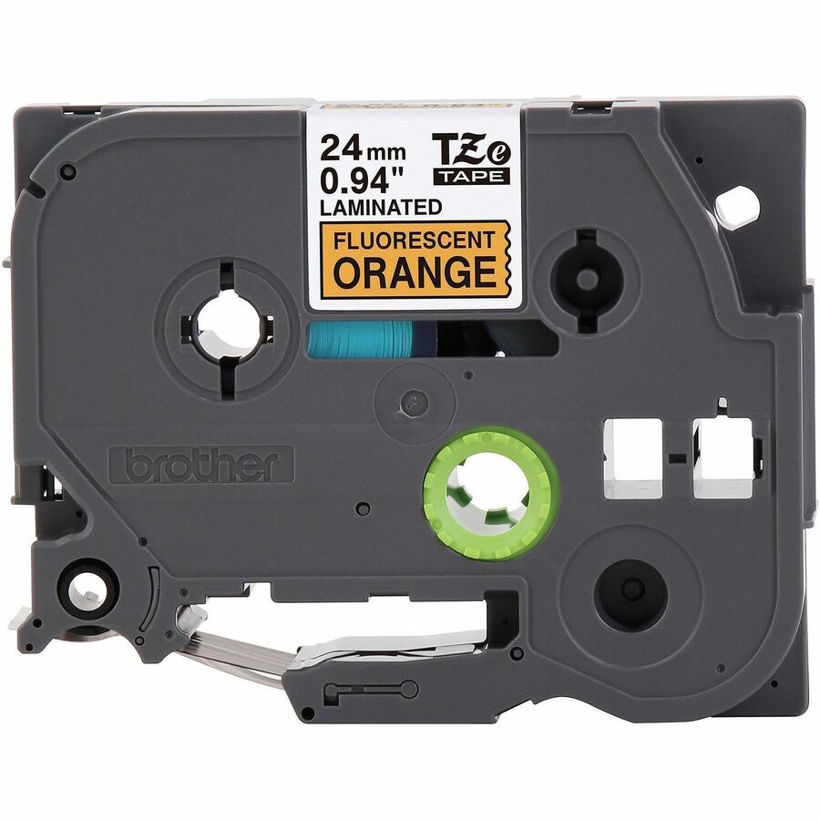 Image of P-touch TZEB51G Genuine TZeB51 BK on FLUOR ORG Label Tape, Laminated, 24mmX5m