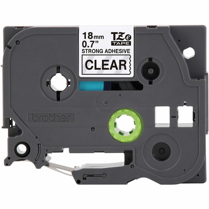 Image of Brother TZES141G Genuine P-touch TZeS141 BK on CLR Label Tape, Strong Adhesive Lam., 18mmX8m